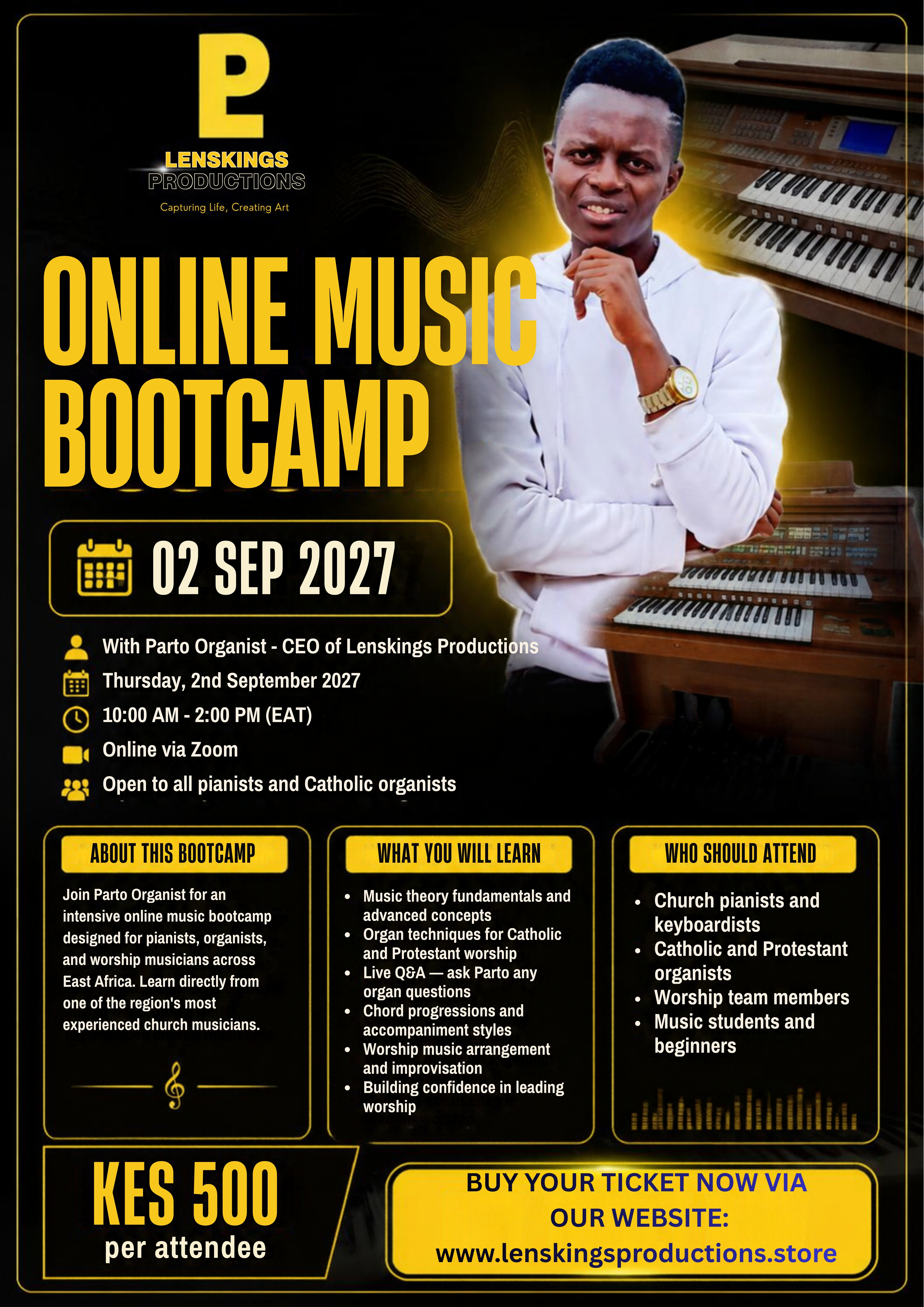 Online Music Bootcamp with Parto Organist